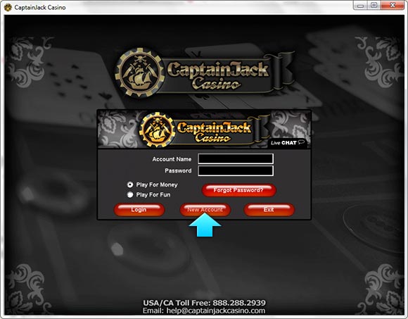 captain jack casino login